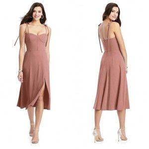 NWT Dessy Bustier Crepe Midi Dress Size 12